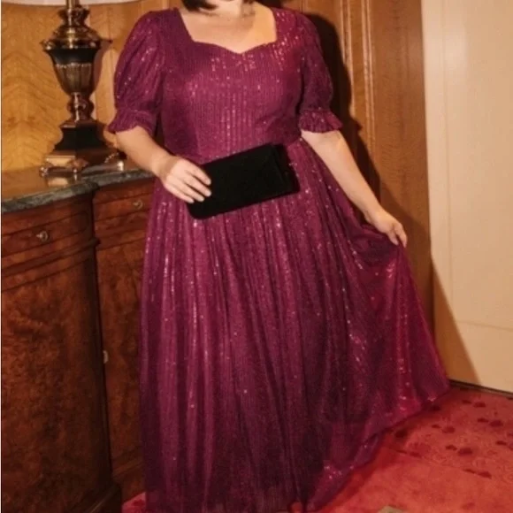 Ivy city Clara plum sequin - Picture 2 of 8
